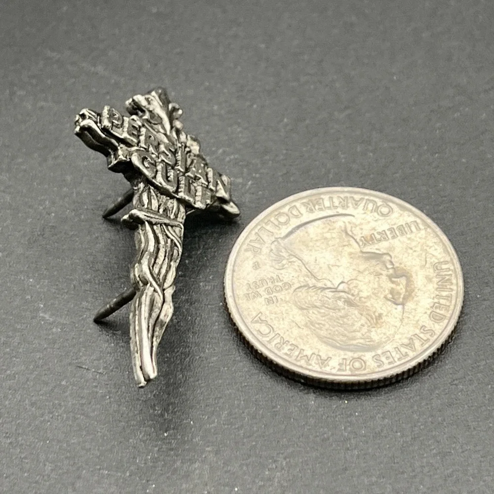 Persian Gulf Silver Tone Pewter Lapel Hat‎ Pin